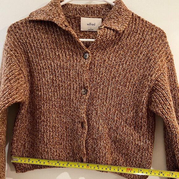 Aritzia Wilfred Nextdoor Sweater - Marbled Brown/Beige/Tan/White (S) - Picture 3 of 6